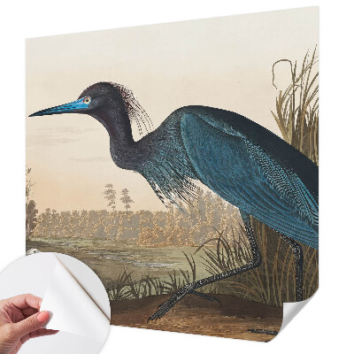 Stick-on wall mural with a water birds motif
