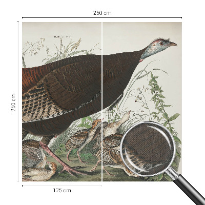 Removable wall mural wallpaper featuring a natural harmony design