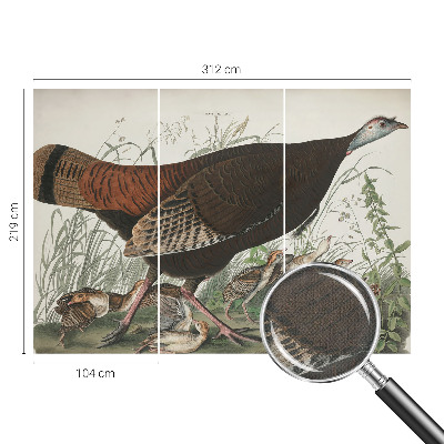Removable wall mural wallpaper featuring a natural harmony design