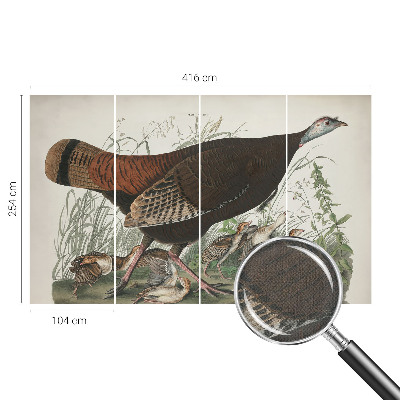 Removable wall mural wallpaper featuring a natural harmony design