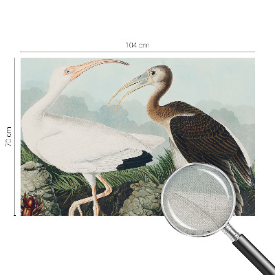 Peel and stick wall mural for bedroom with a pair of birds motif