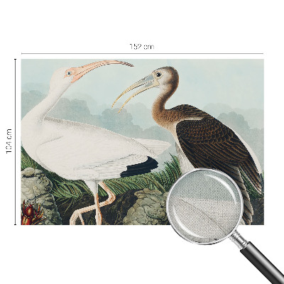 Peel and stick wall mural for bedroom with a pair of birds motif