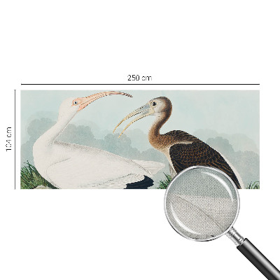 Peel and stick wall mural for bedroom with a pair of birds motif