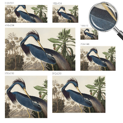 Nursery wall mural with an exotic nature motif