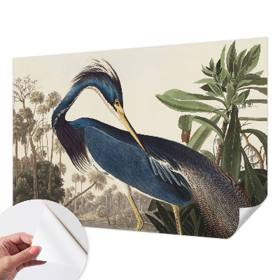 Nursery wall mural with an exotic nature motif