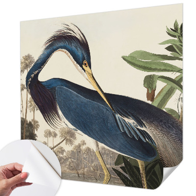 Nursery wall mural with an exotic nature motif