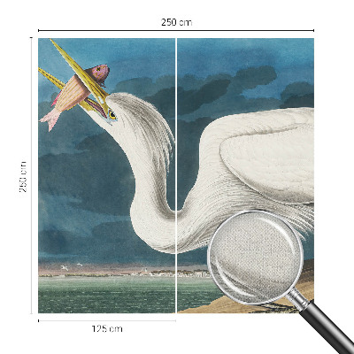 Removable wall mural Bird with fish