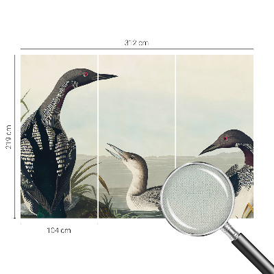 Children's wall mural Birds over the water