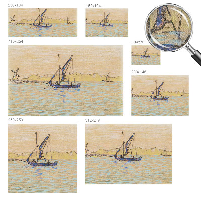 Peel and stick wall mural for living room with a sea of peace motif