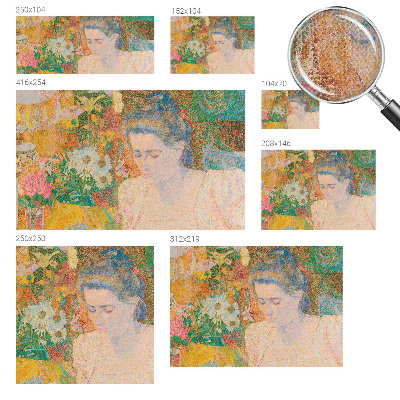 Peel and stick wallpaper mural with a floral portrait design