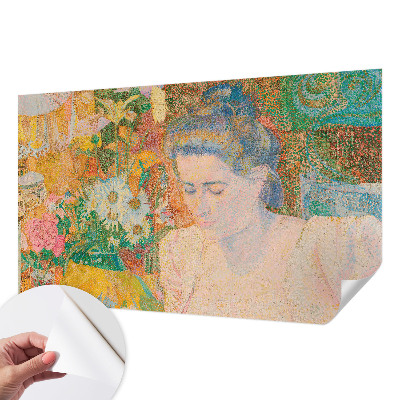 Peel and stick wallpaper mural Floral portrait