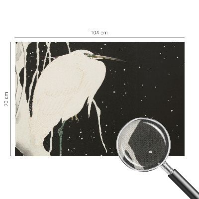 Peel and stick wall mural with a winter bird design