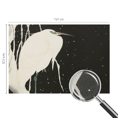 Peel and stick wall mural with a winter bird design
