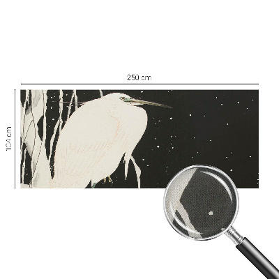 Peel and stick wall mural with a winter bird design
