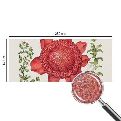 Peel and stick wall mural for bedroom with a floral elegance design