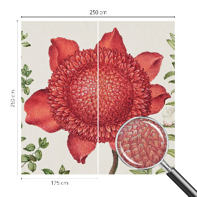 Peel and stick wall mural for bedroom with a floral elegance design