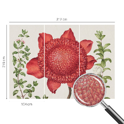 Peel and stick wall mural for bedroom Floral elegance