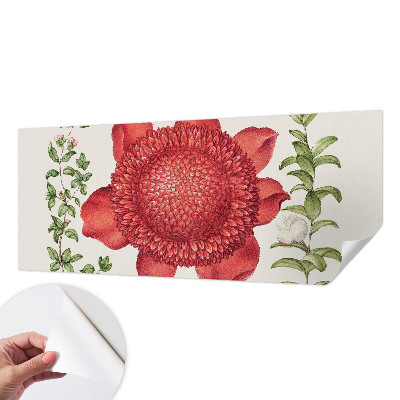 Peel and stick wall mural for bedroom with a floral elegance design