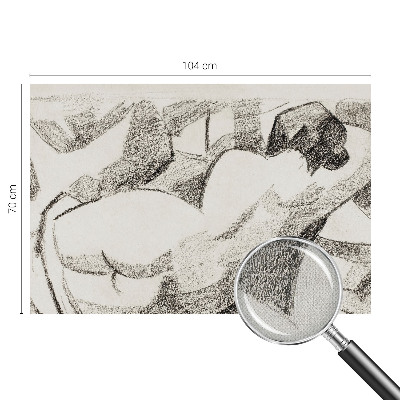 Self-adhesive wall mural A lying figure