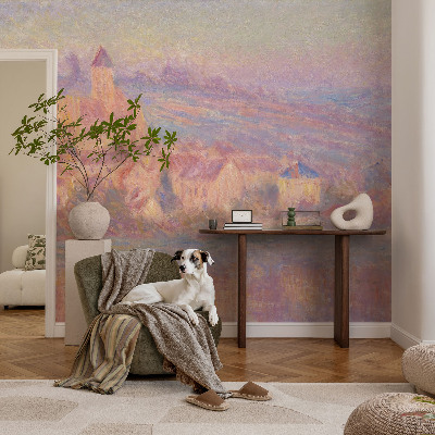 Self-adhesive photo wallpaper with a charming town motif
