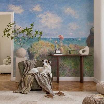 Removable wall mural featuring a peaceful landscape