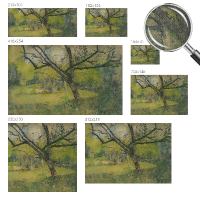 Peel and stick wall mural for bedroom with a green landscape design