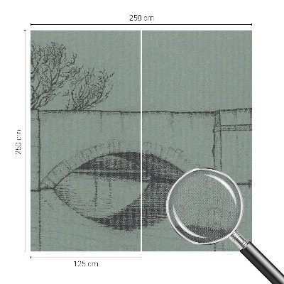 3D wall mural Arch bridge