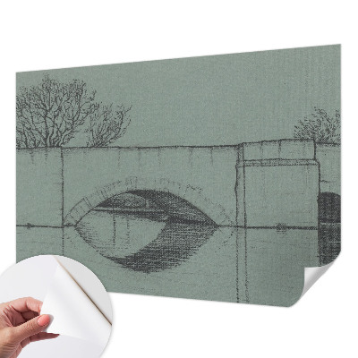 3D wall mural Arch bridge