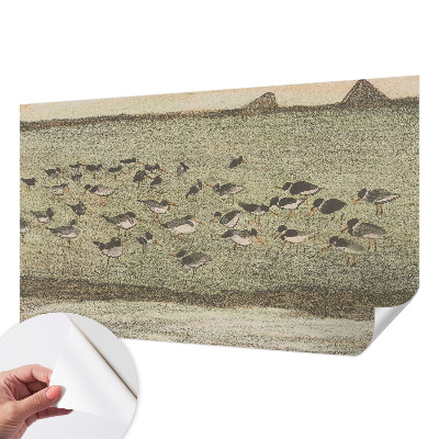 Peel and stick wall mural for kids' room featuring a bird motif titled 