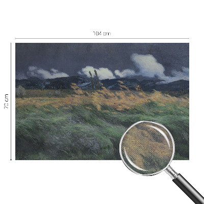 3D photo wallpaper mural with a blown grasses design
