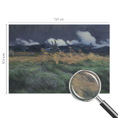 3D photo wallpaper mural with a blown grasses design