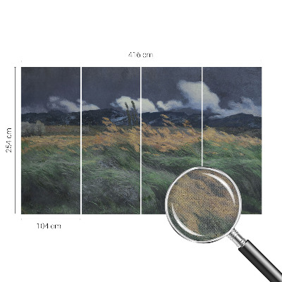 3D photo wallpaper mural Blown grasses