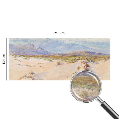 Children's wall mural with a desert landscape design