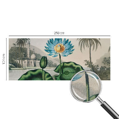 Baby room wall mural with an exotic landscape design