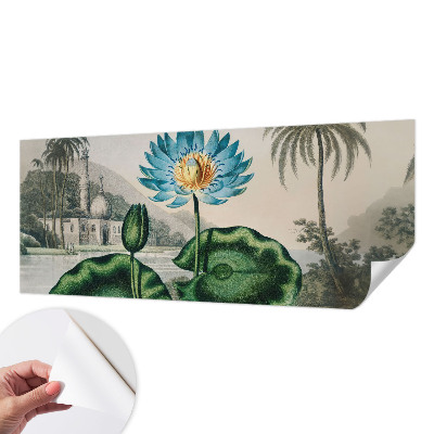 Baby room wall mural with an exotic landscape design