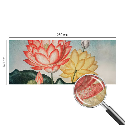Peel and stick wall mural with a lotus flower design