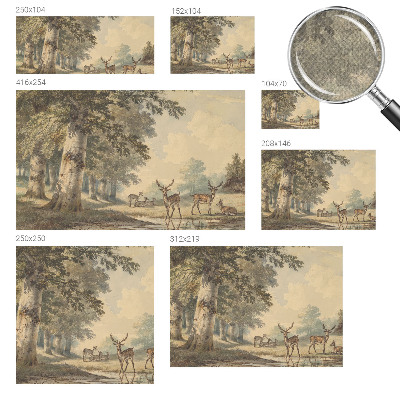 Stick-on wall mural with a peaceful forest scene