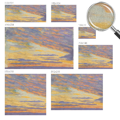 Removable wall mural with a pastel sky design