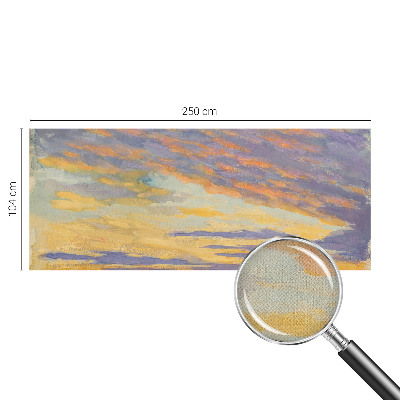 Removable wall mural with a pastel sky design
