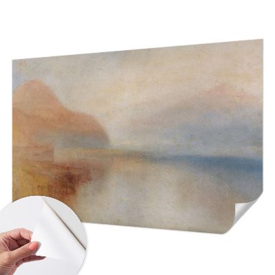 Removable wall mural wallpaper featuring an ethereal landscape design