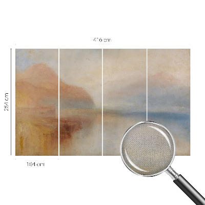 Removable wall mural wallpaper featuring an ethereal landscape design