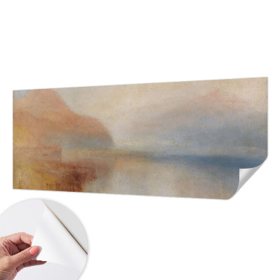 Removable wall mural wallpaper featuring an ethereal landscape design