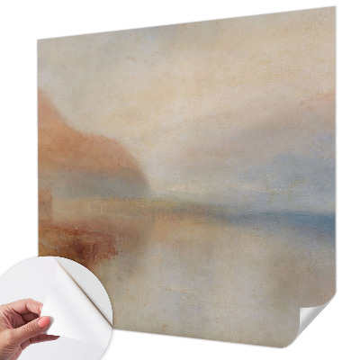 Removable wall mural wallpaper featuring an ethereal landscape design