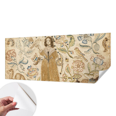 Peel and stick wall mural for kids' room with a colorful nature design