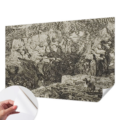 3D wall mural Mountain scenery