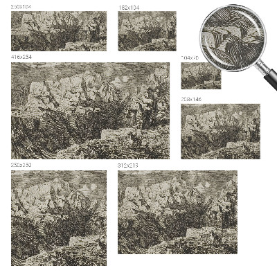 3D wall mural Mountain scenery