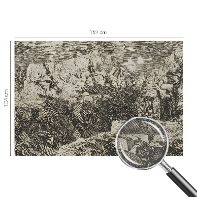 3D wall mural Mountain scenery