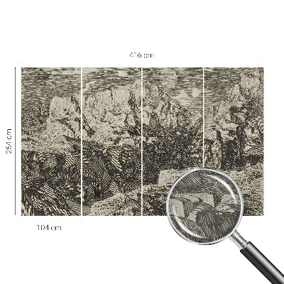 3D wall mural Mountain scenery