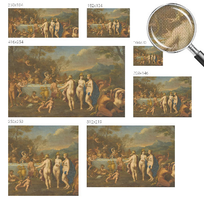 3D photo wallpaper mural with an ancient feast motif