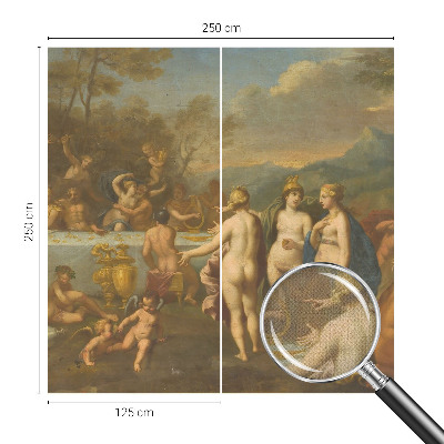 3D photo wallpaper mural with an ancient feast motif